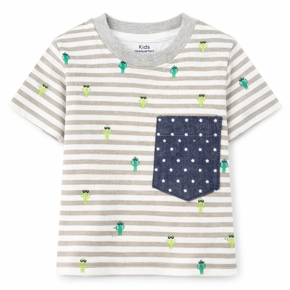 Kids Headquarters 2-Pc. Cotton Cactus-Print T-shirt